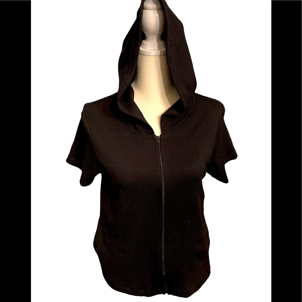 Women’s Light Weight Short Sleeve Zip-Up Hoodie